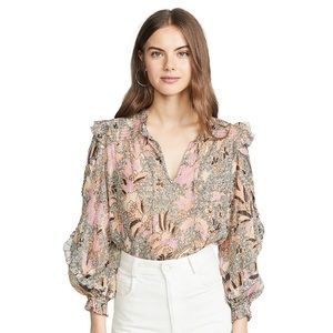 Ulla Johnson Lara Blouse - Birds of Paradise